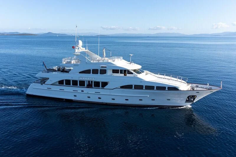 a boat in the water aboard GALLUS Yacht for Sale