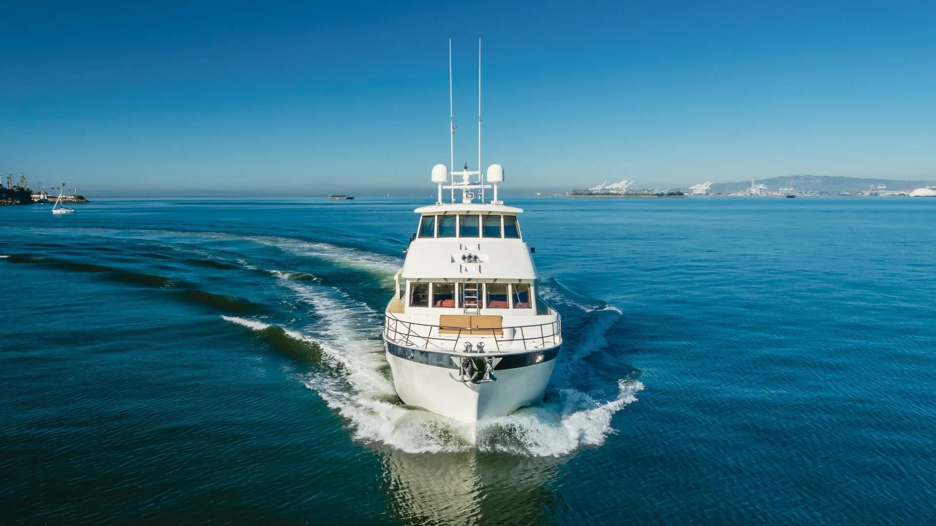 a boat on the water aboard AL DI LA Yacht for Sale