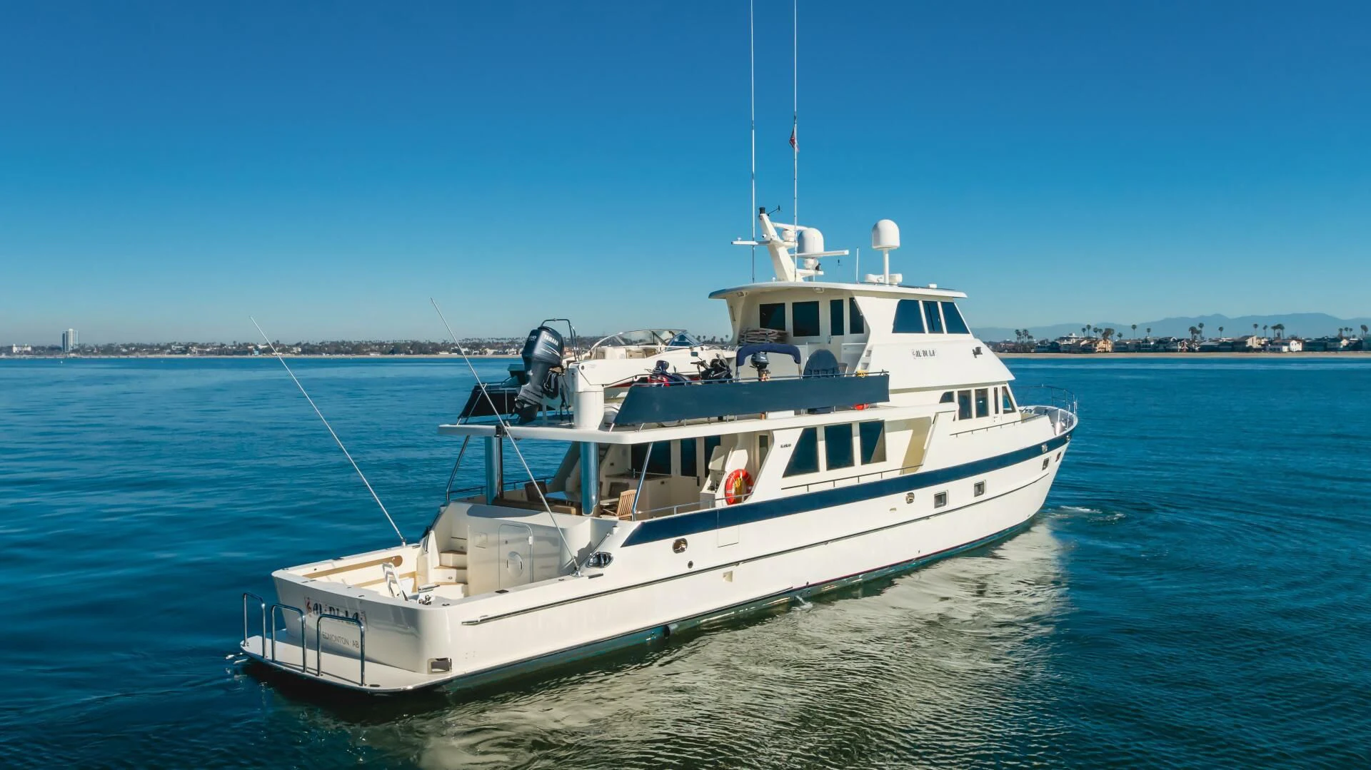 a boat in the water aboard AL DI LA Yacht for Sale