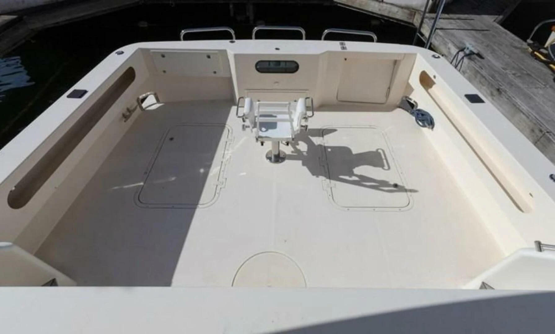 a white rectangular object with a black object on it aboard AL DI LA Yacht for Sale