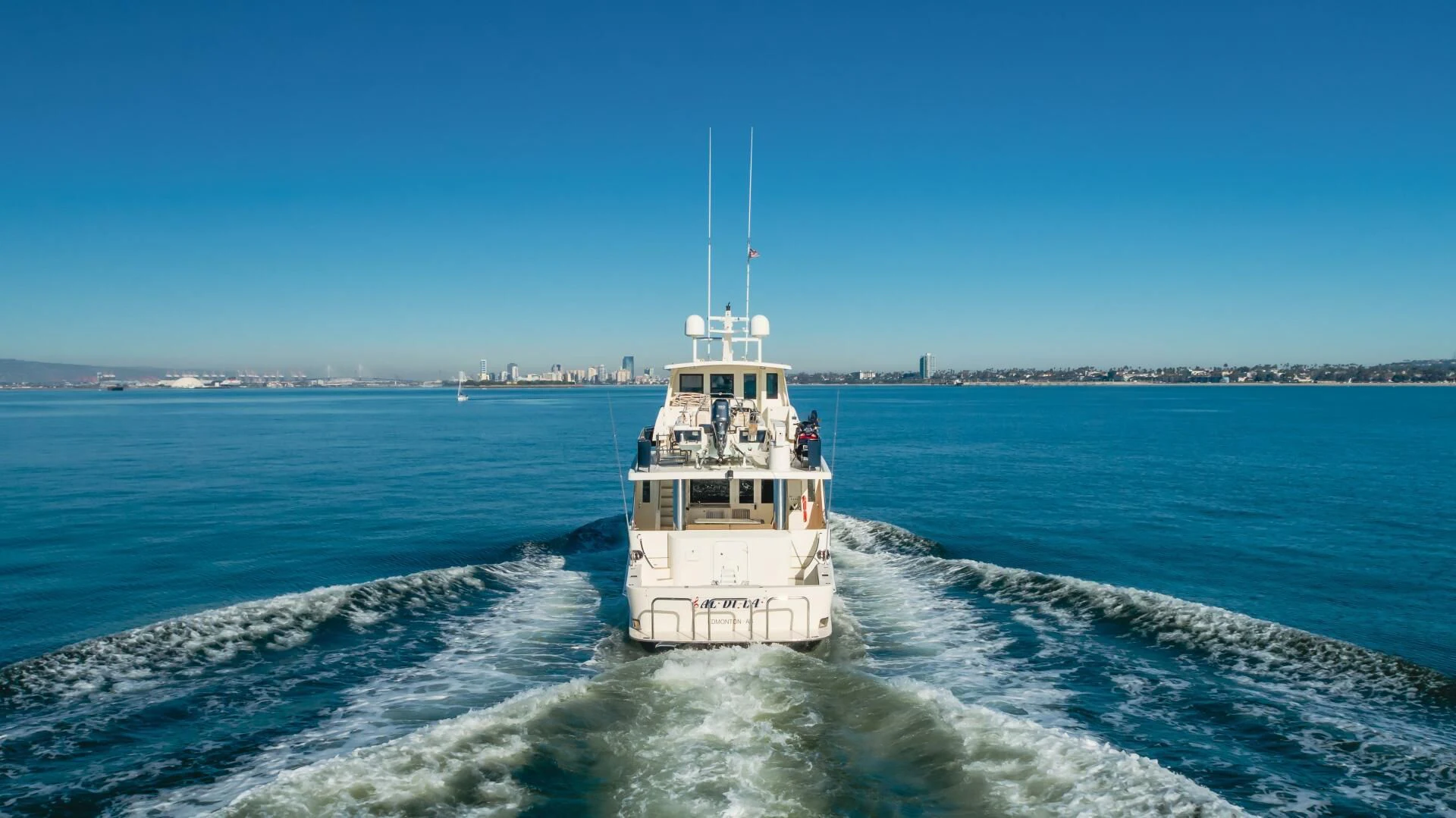 a boat in the water aboard AL DI LA Yacht for Sale