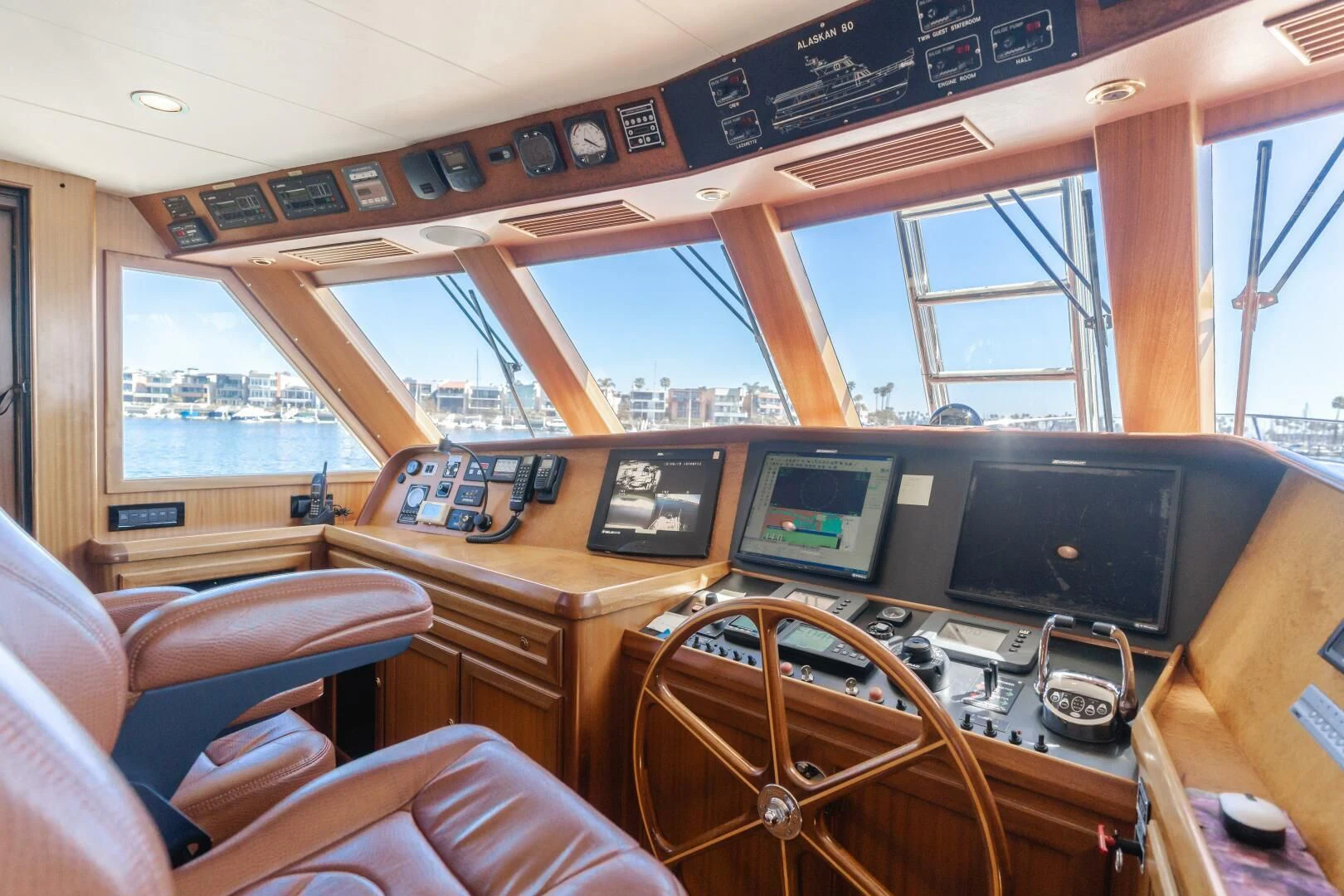 inside of a train car aboard AL DI LA Yacht for Sale