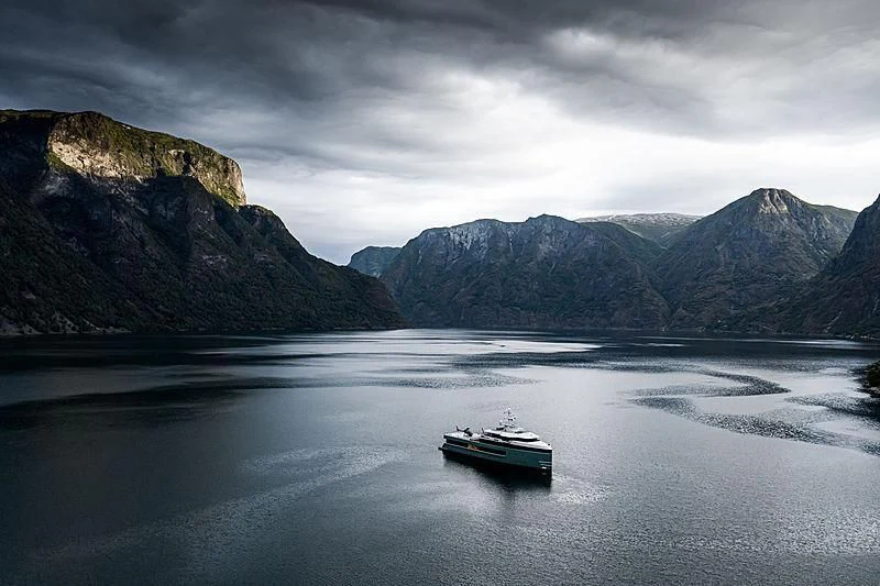 a boat on a lake aboard ANAWA Yacht for Sale