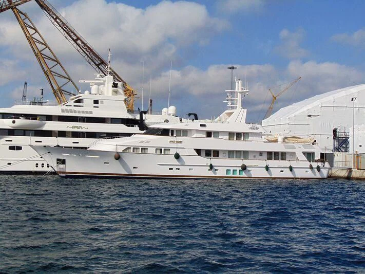 a large white boat in the water aboard HUD HUD Yacht for Sale