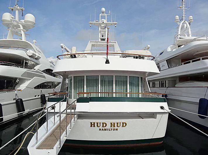a group of boats are parked in a harbor aboard HUD HUD Yacht for Sale