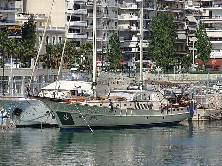 a boat in the water aboard SCHATZ Yacht for Sale