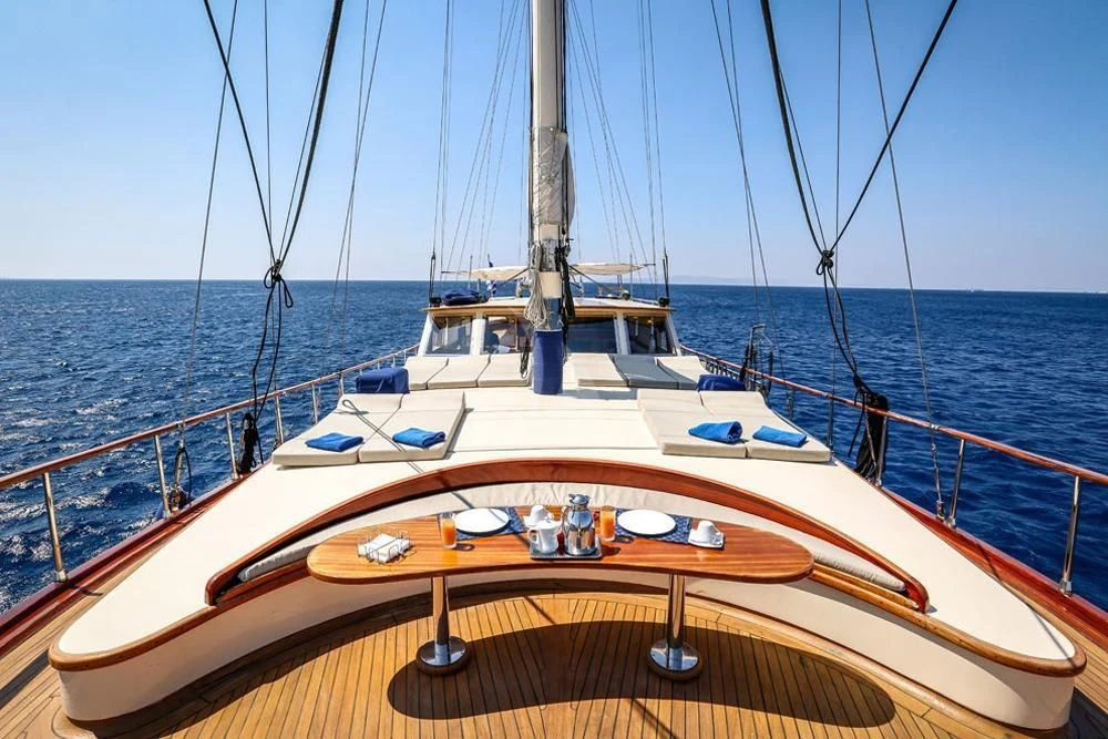 a boat on the water aboard SCHATZ Yacht for Sale