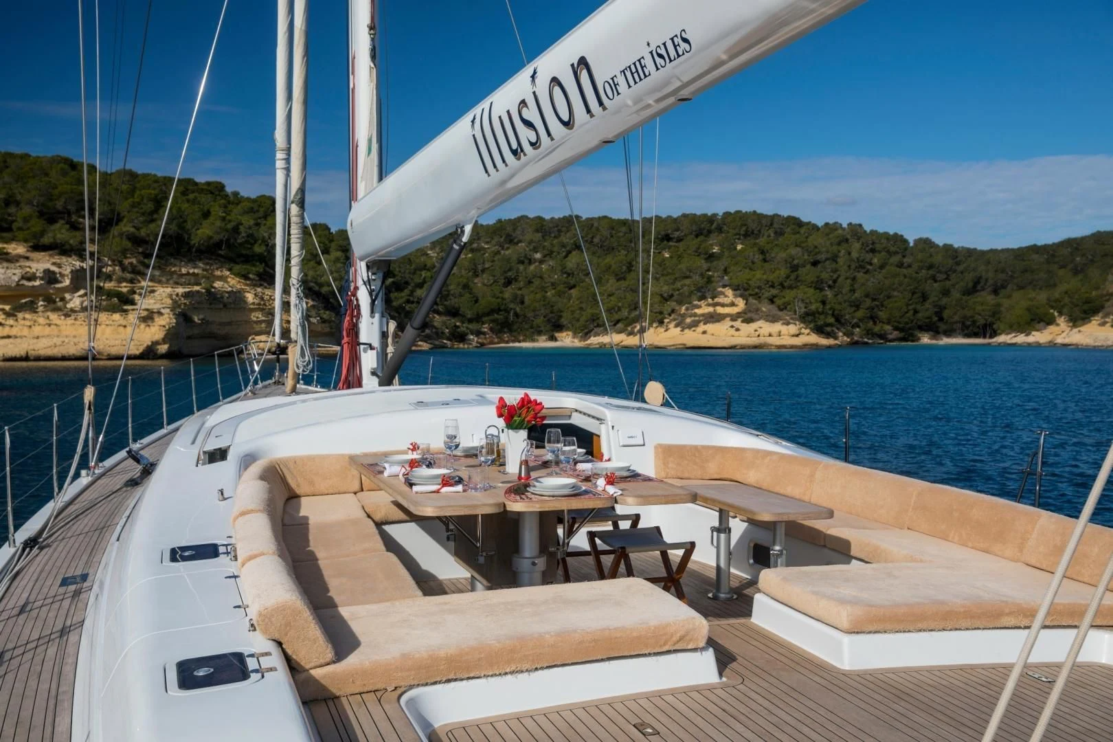 a boat on the water aboard MEDUSA Yacht for Sale