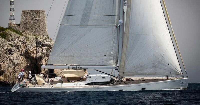 a sailboat on the water aboard MEDUSA Yacht for Sale