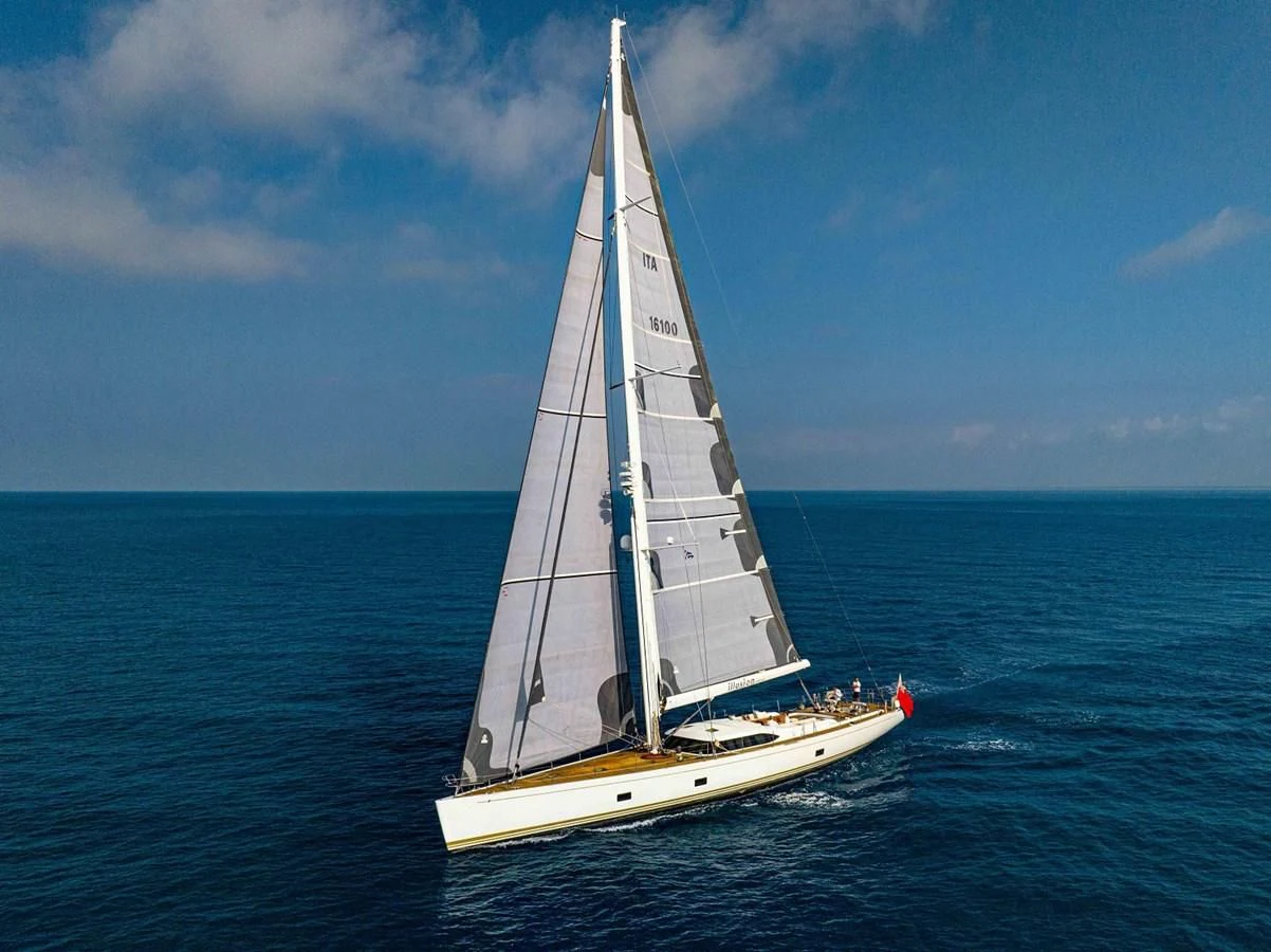 a sailboat in the water aboard MEDUSA Yacht for Sale