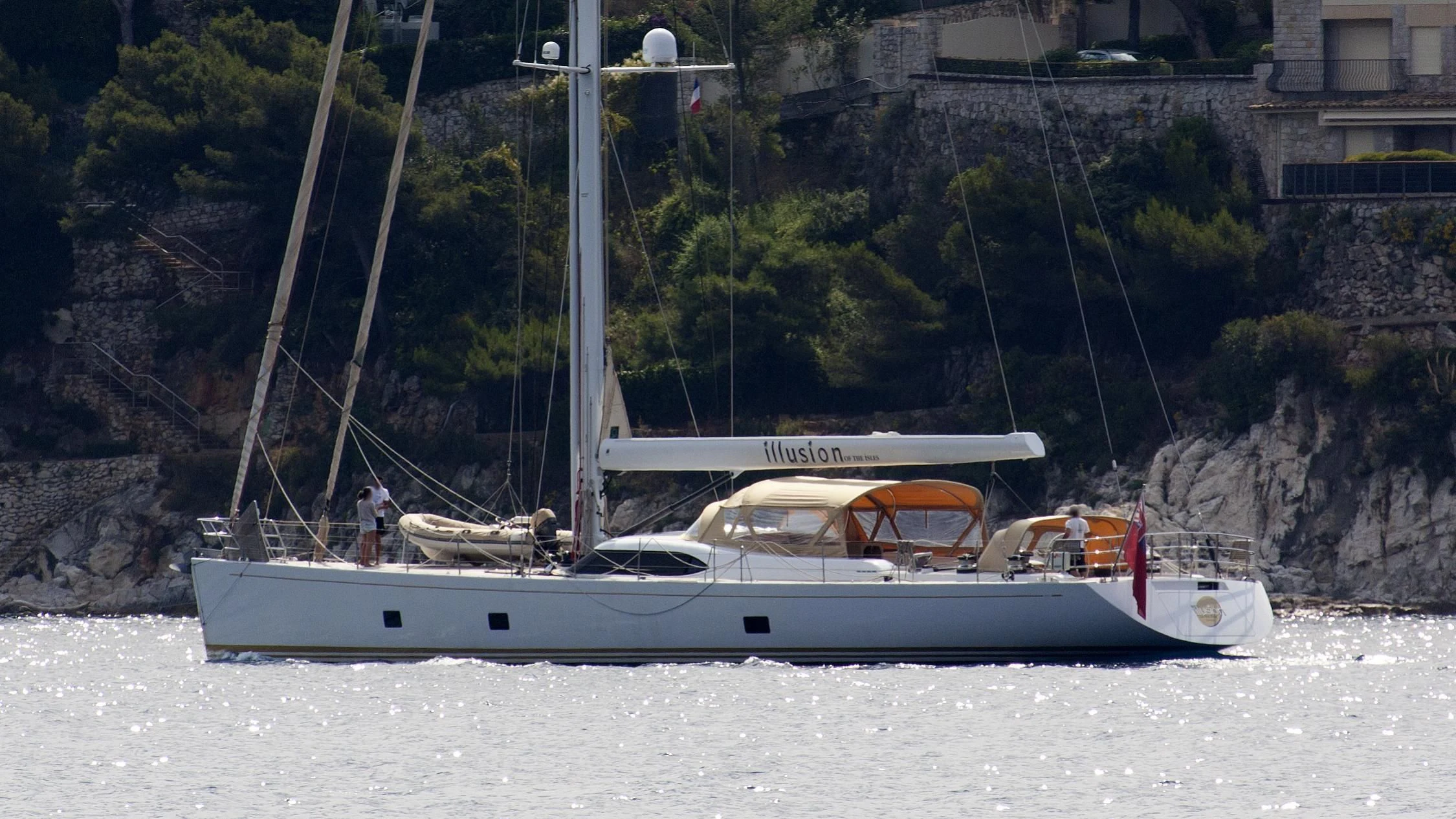 a boat with a rope attached to it aboard MEDUSA Yacht for Sale