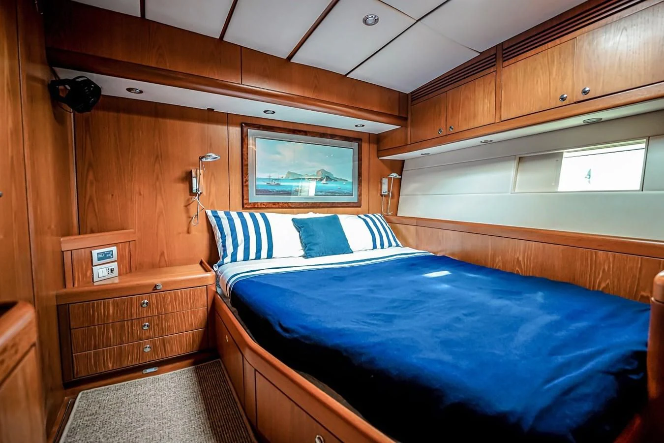 a bed in a cabin aboard MEDUSA Yacht for Sale