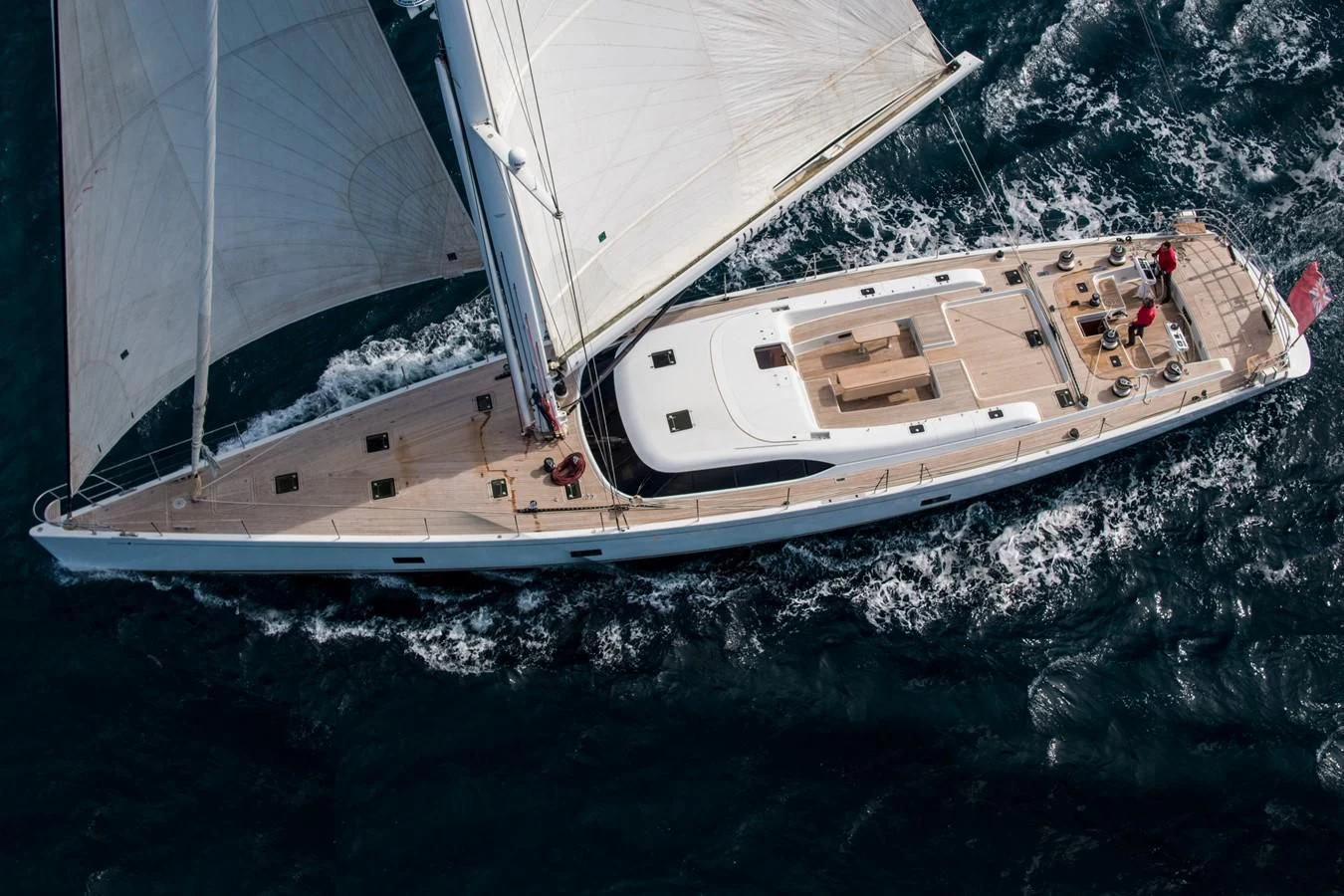 a high angle view of a ship aboard MEDUSA Yacht for Sale