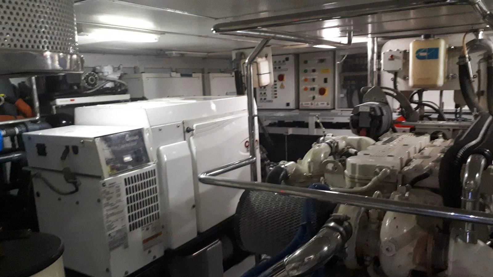 a room with machinery aboard MEDUSA Yacht for Sale