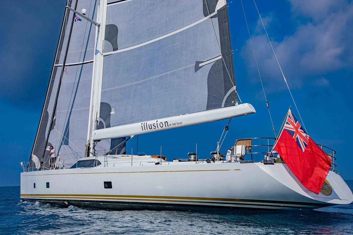 a sailboat on the water aboard MEDUSA Yacht for Sale