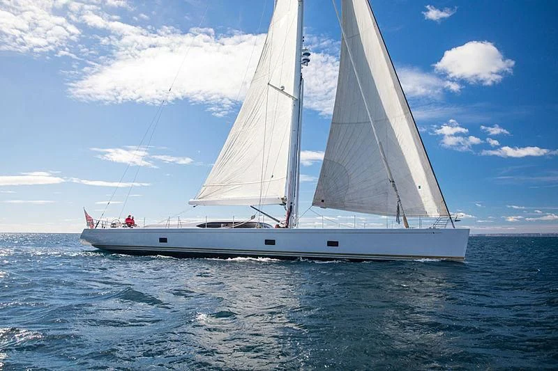 a white boat on the water aboard MEDUSA Yacht for Sale
