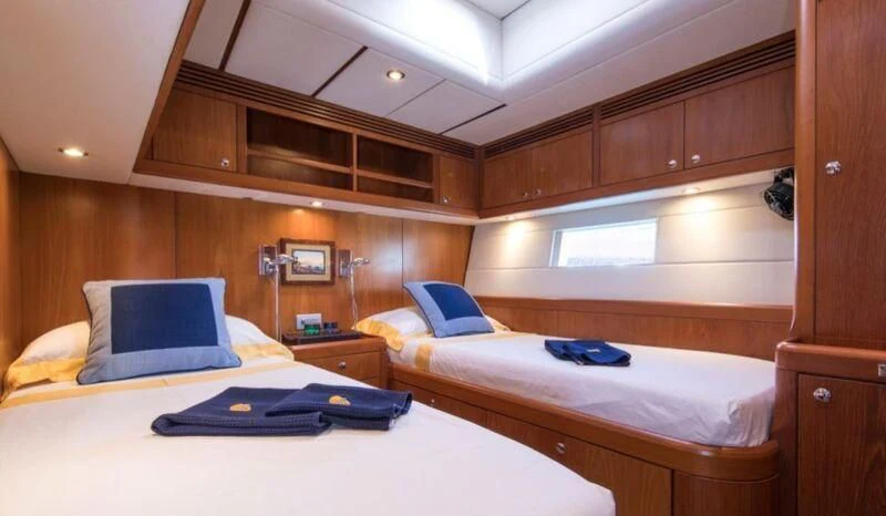 a room with bunk beds aboard MEDUSA Yacht for Sale