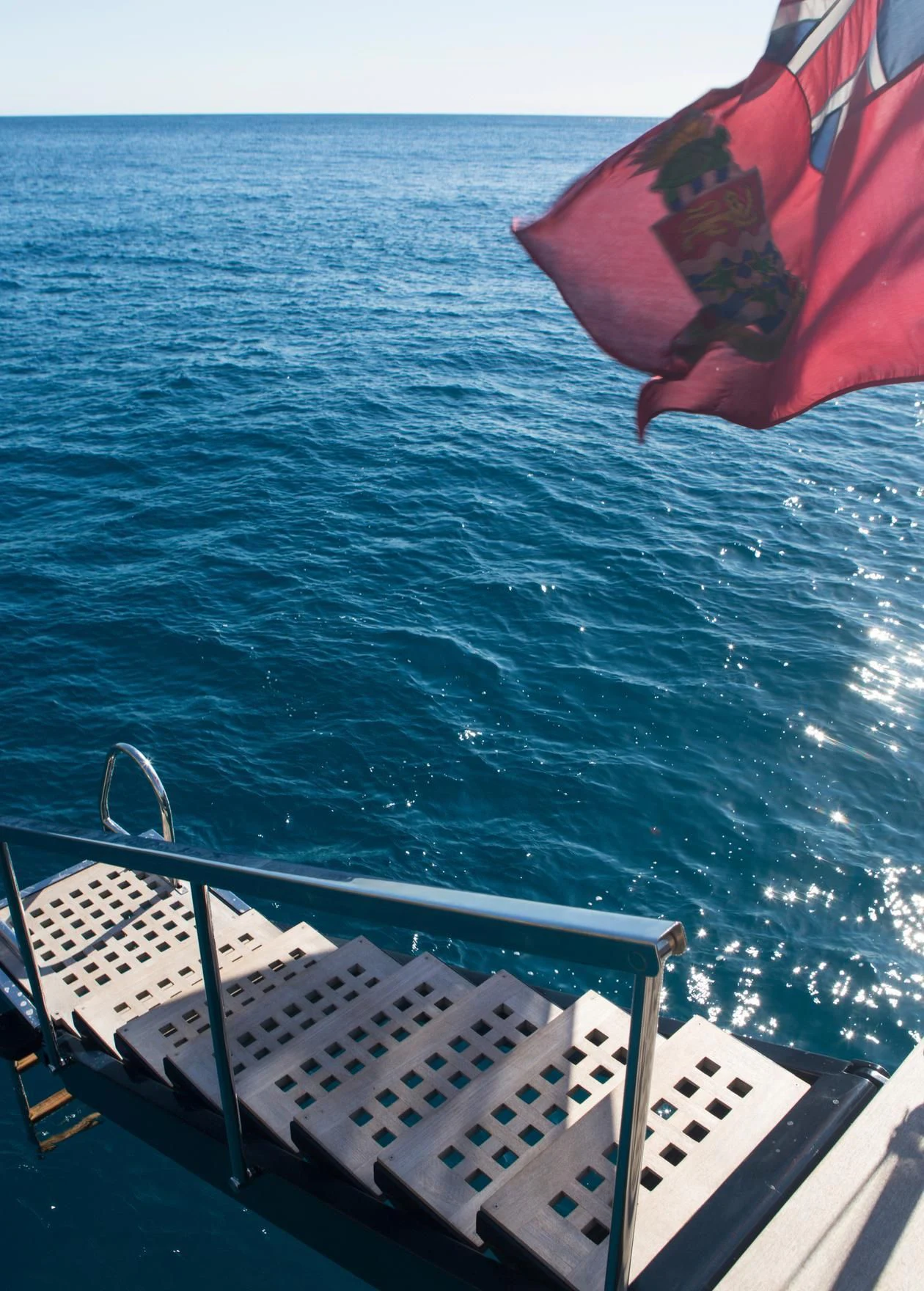 a flag on a boat aboard INFATUATION Yacht for Sale