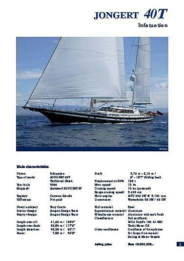 graphical user interface aboard INFATUATION Yacht for Sale