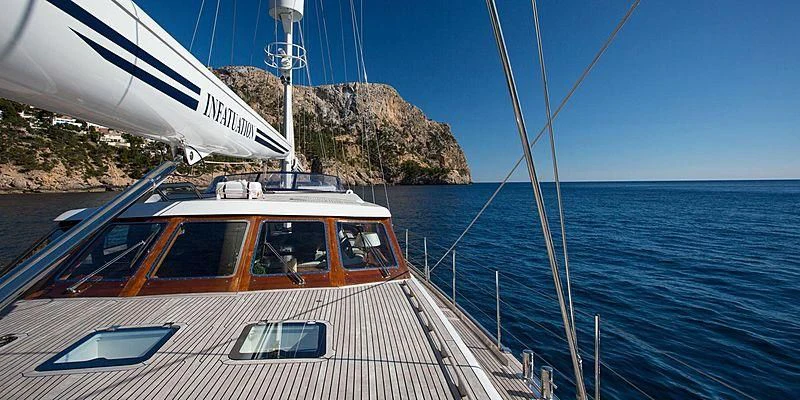 a boat on the water aboard INFATUATION Yacht for Sale