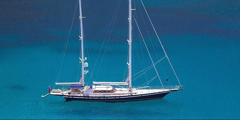a sailboat on the water aboard INFATUATION Yacht for Sale