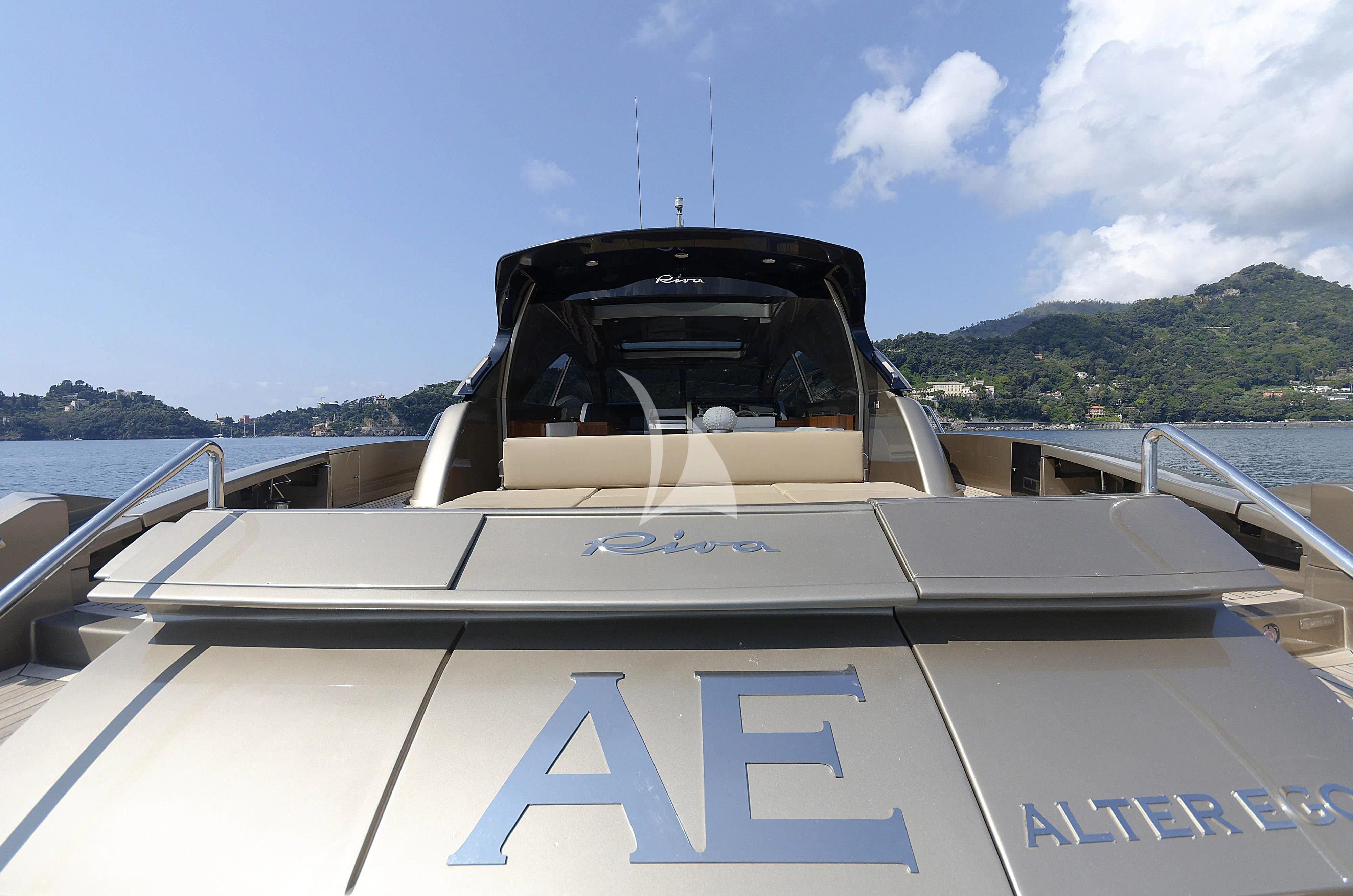 a car on a boat aboard ALTER EGO Yacht for Sale