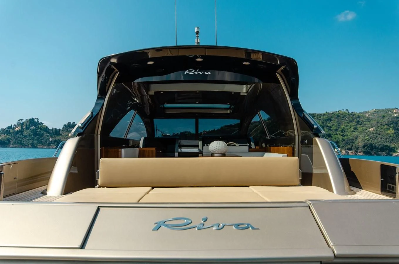 the front of a car aboard ALTER EGO Yacht for Sale