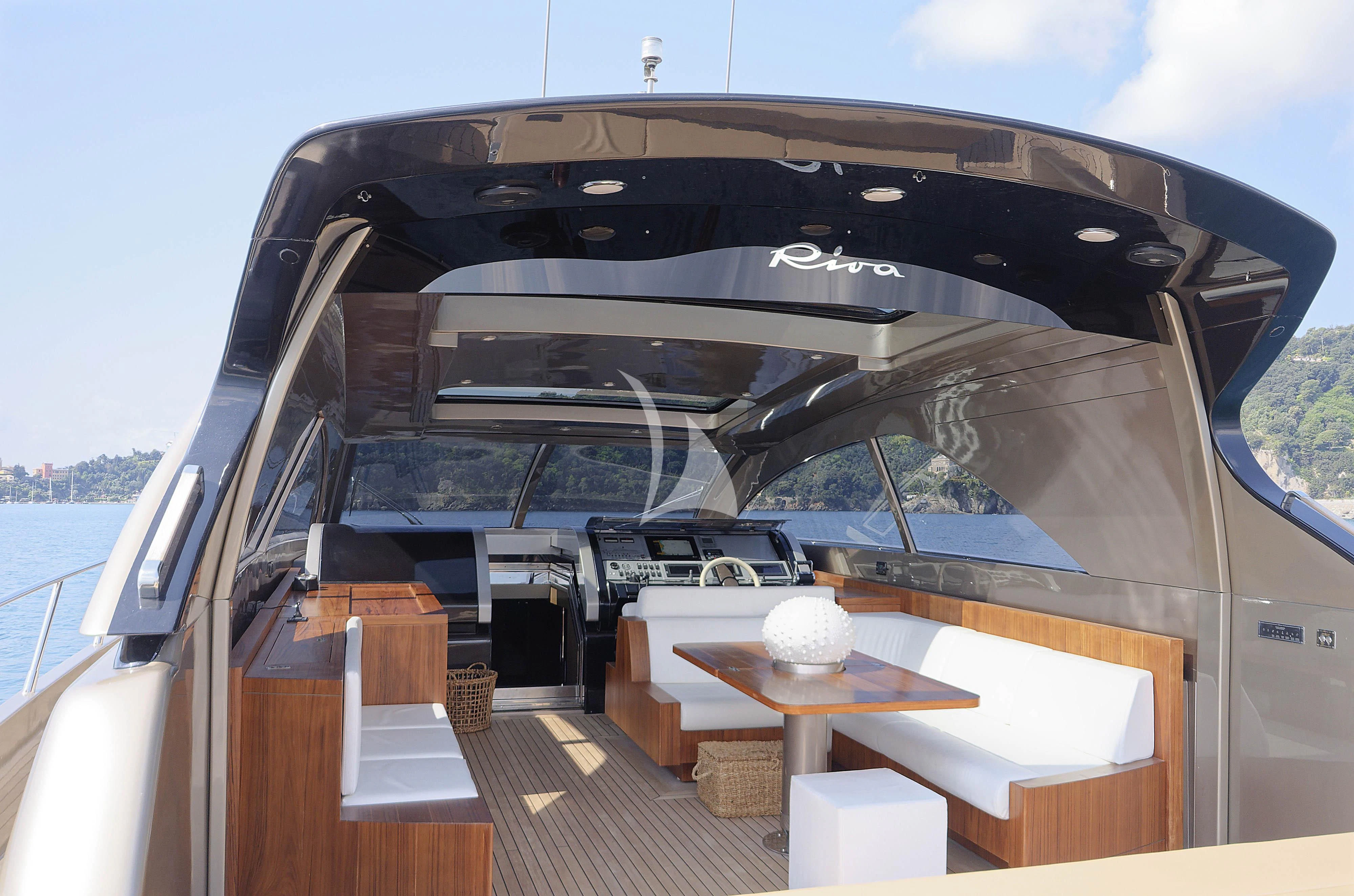 inside of a car aboard ALTER EGO Yacht for Sale