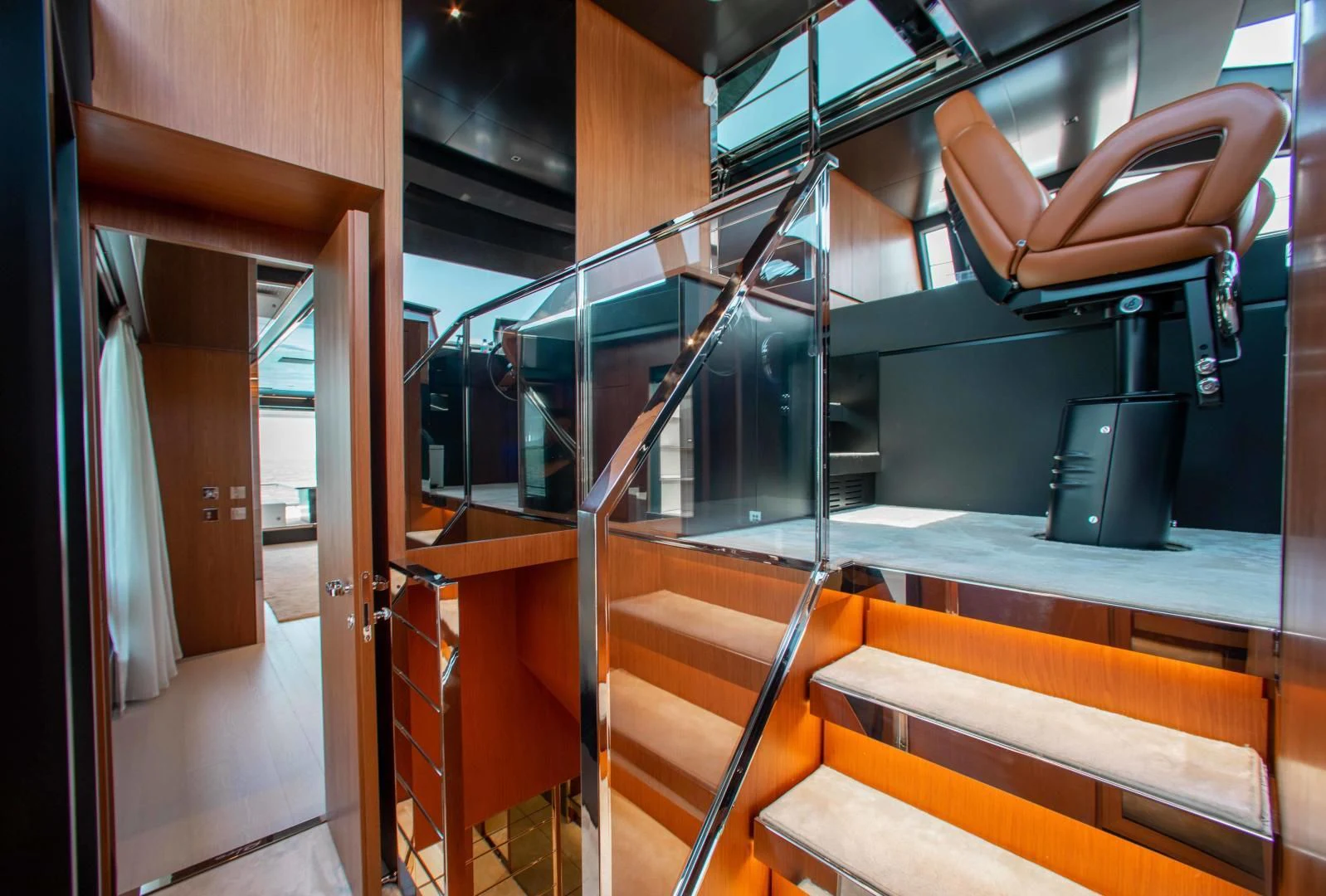 a person working on a machine aboard KIYOMIZU Yacht for Sale