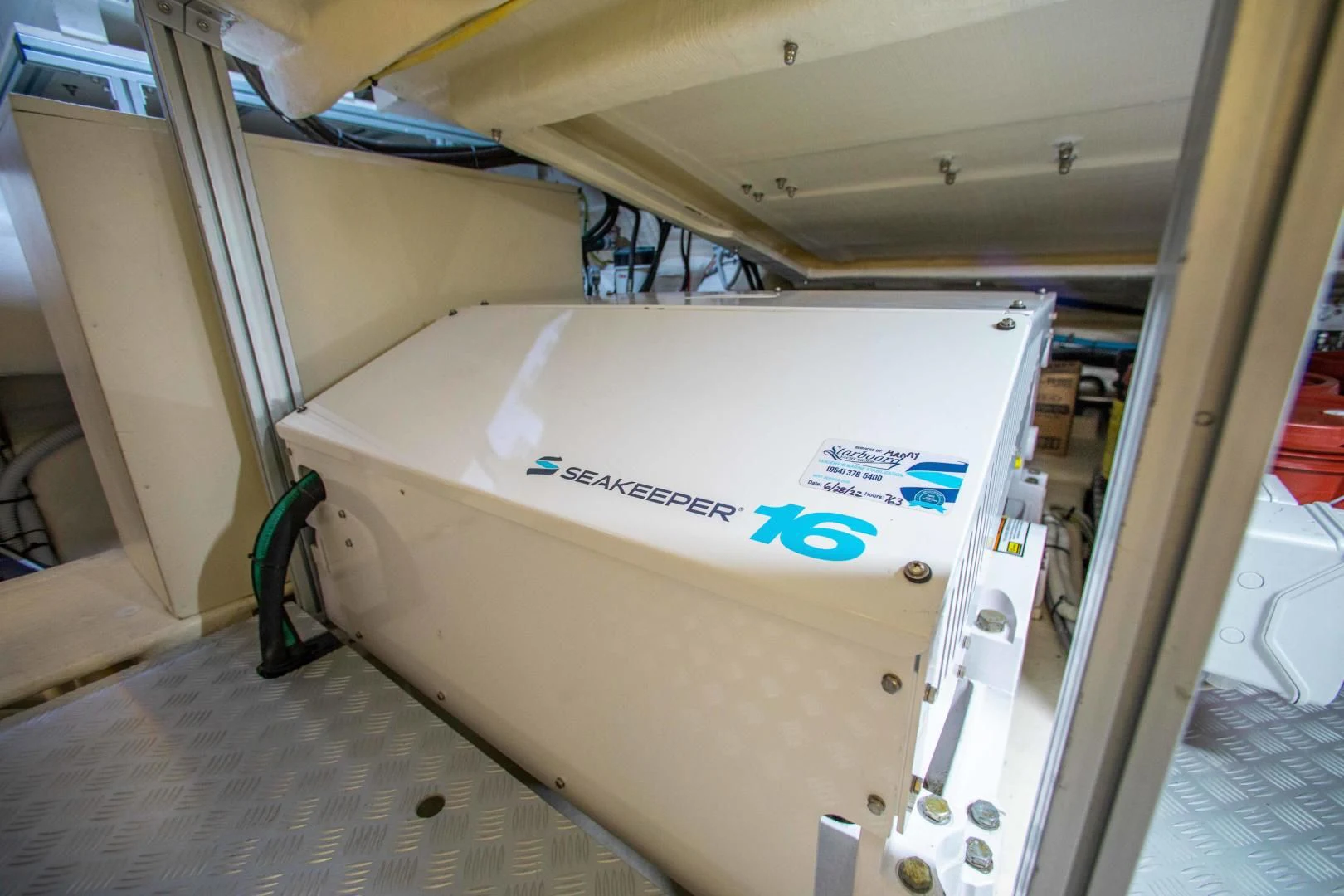 a white box on a shelf aboard KIYOMIZU Yacht for Sale