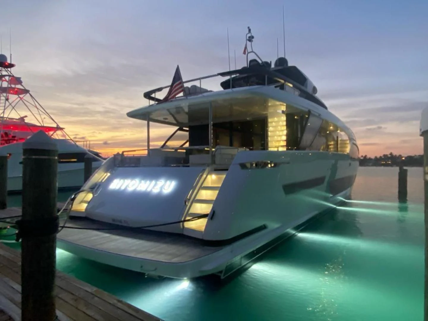 a boat on the water aboard KIYOMIZU Yacht for Sale