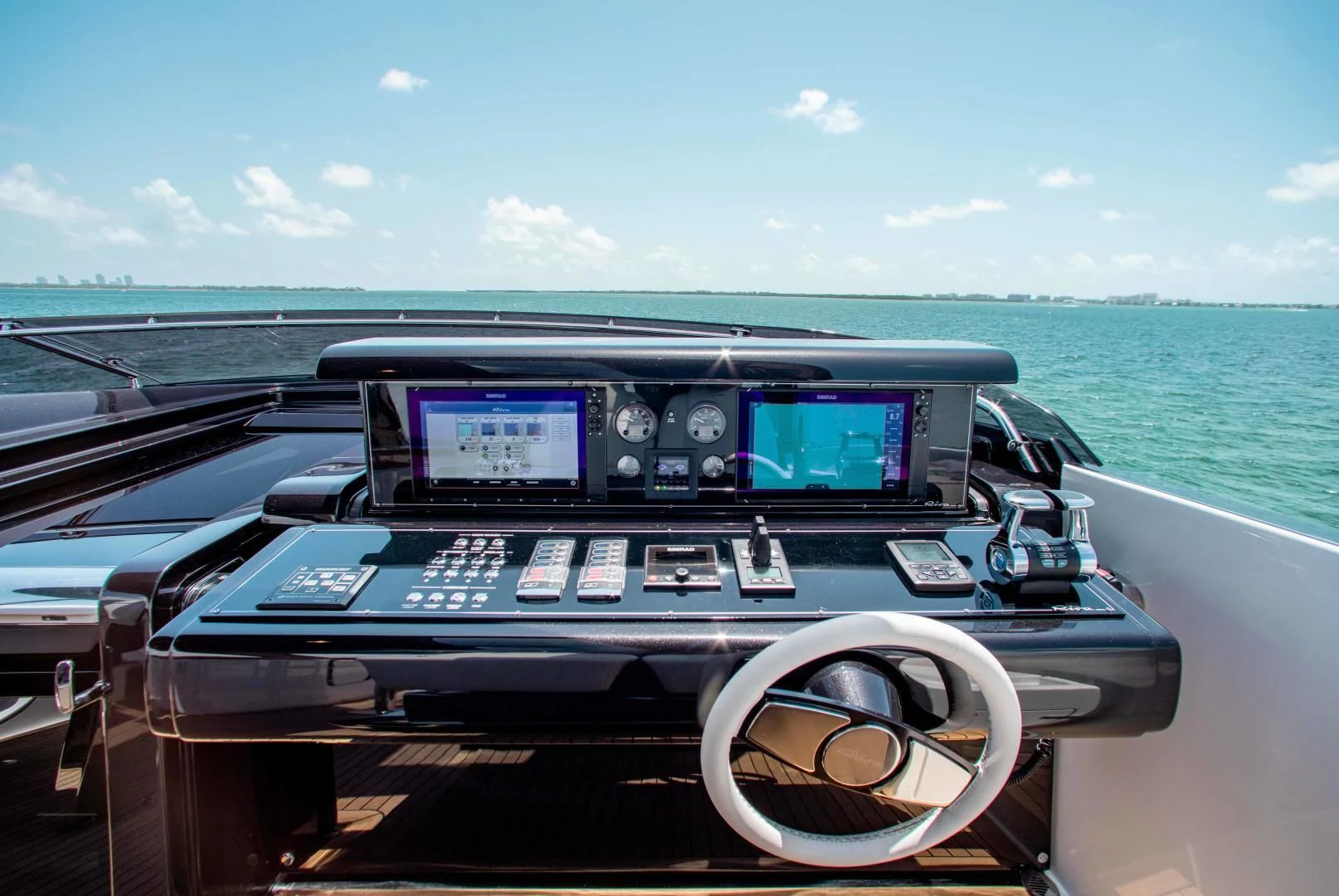the inside of a car aboard KIYOMIZU Yacht for Sale