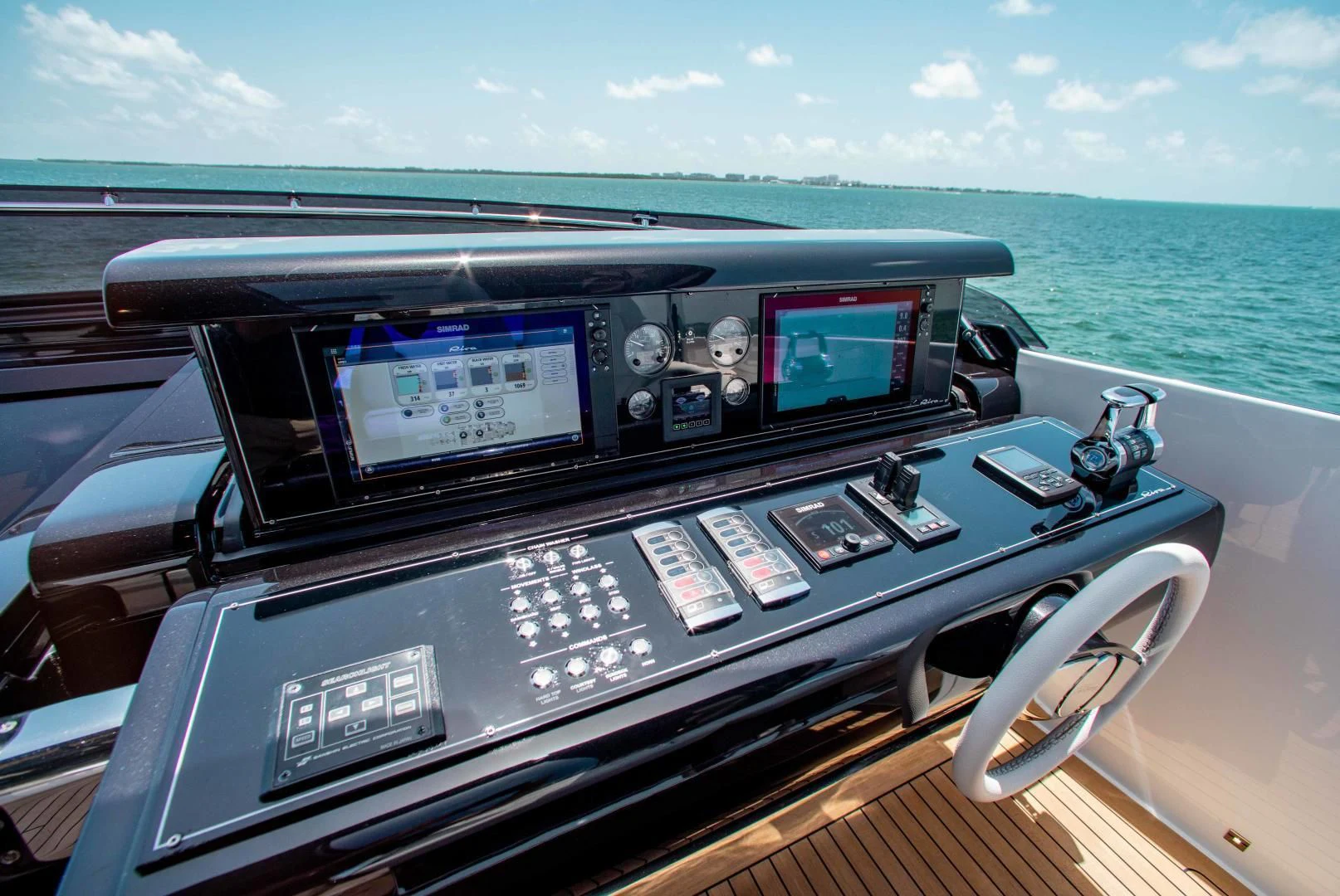 the inside of a car aboard KIYOMIZU Yacht for Sale