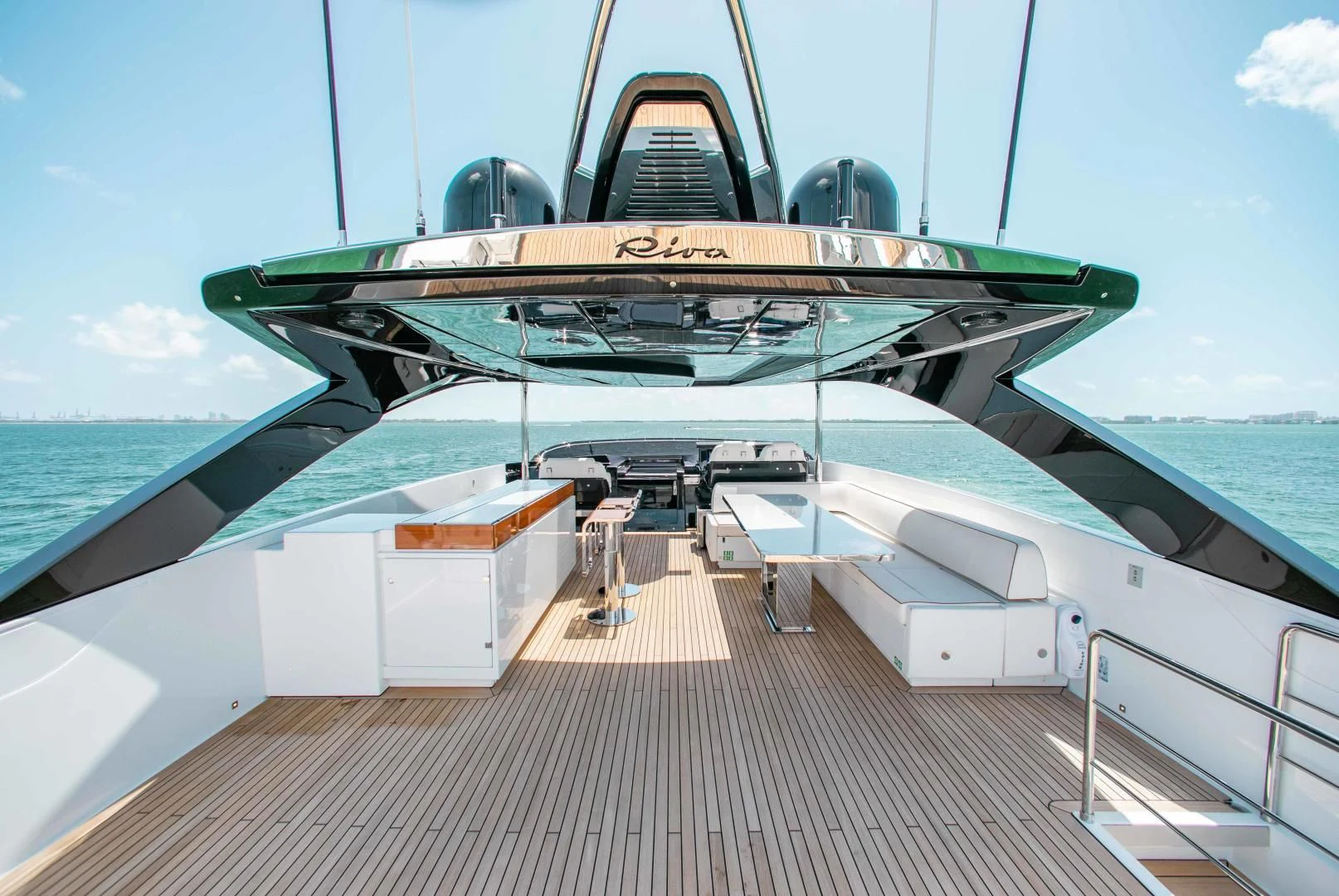 a boat on a deck aboard KIYOMIZU Yacht for Sale