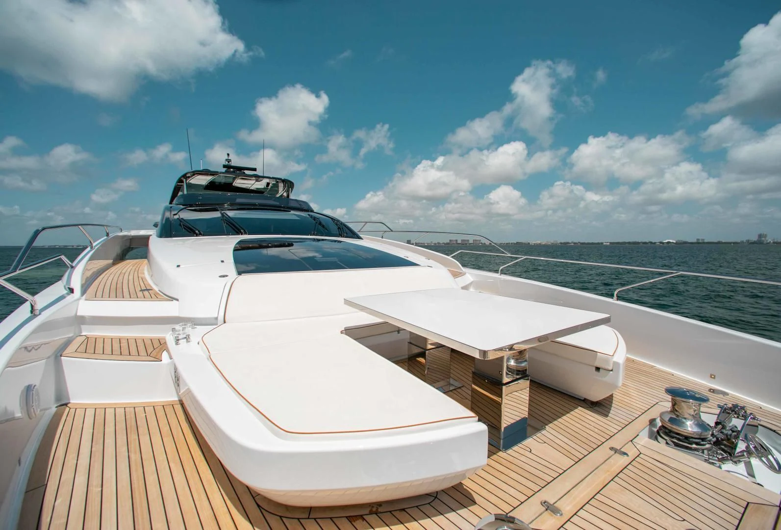 a boat on a deck aboard KIYOMIZU Yacht for Sale
