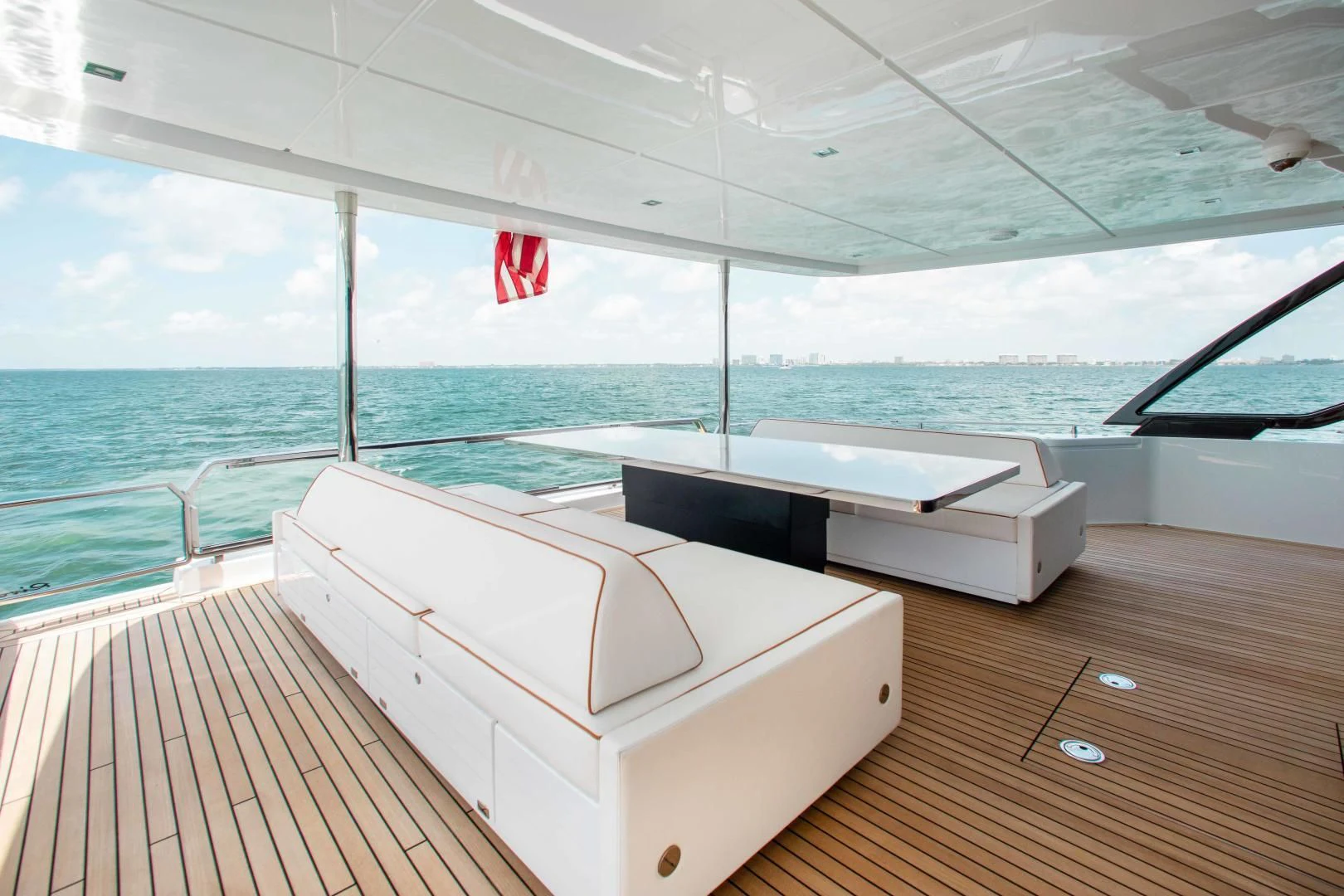 a boat on a deck aboard KIYOMIZU Yacht for Sale