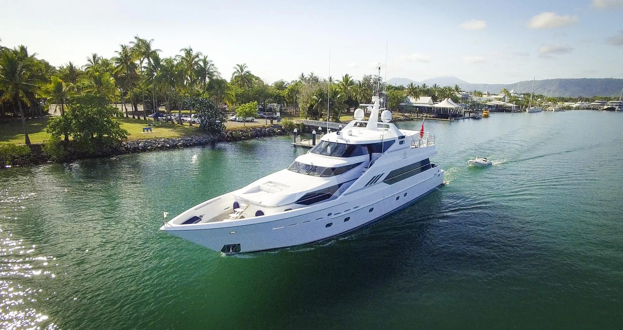 a boat in the water aboard FLYING FISH Yacht for Sale