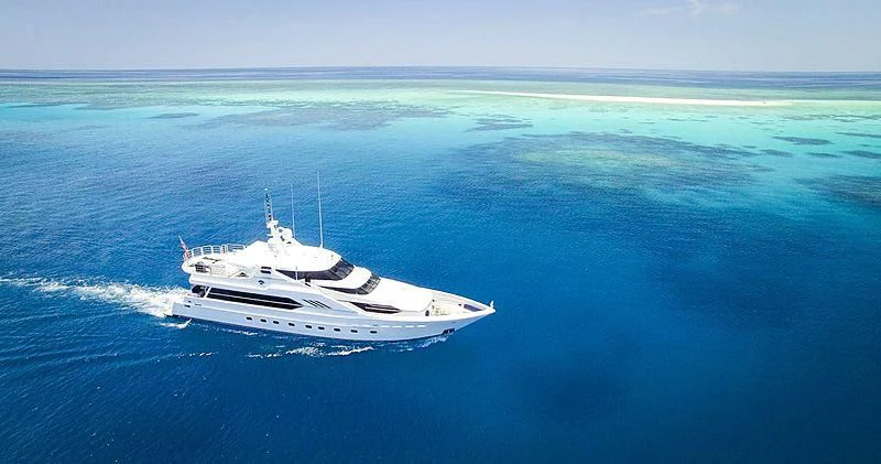 a boat in the water aboard FLYING FISH Yacht for Sale