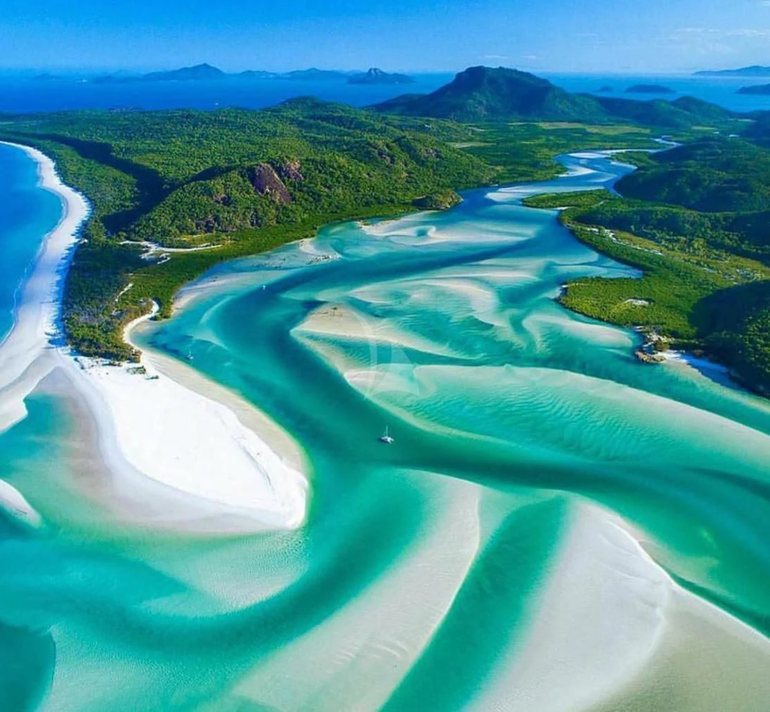 aerial view of a beautiful landscape aboard FLYING FISH Yacht for Sale