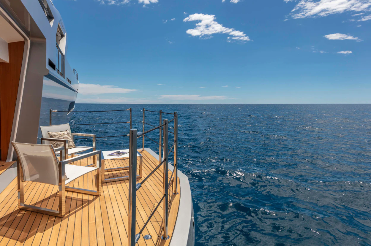 a boat on the water aboard PERSHING 140 Yacht for Sale