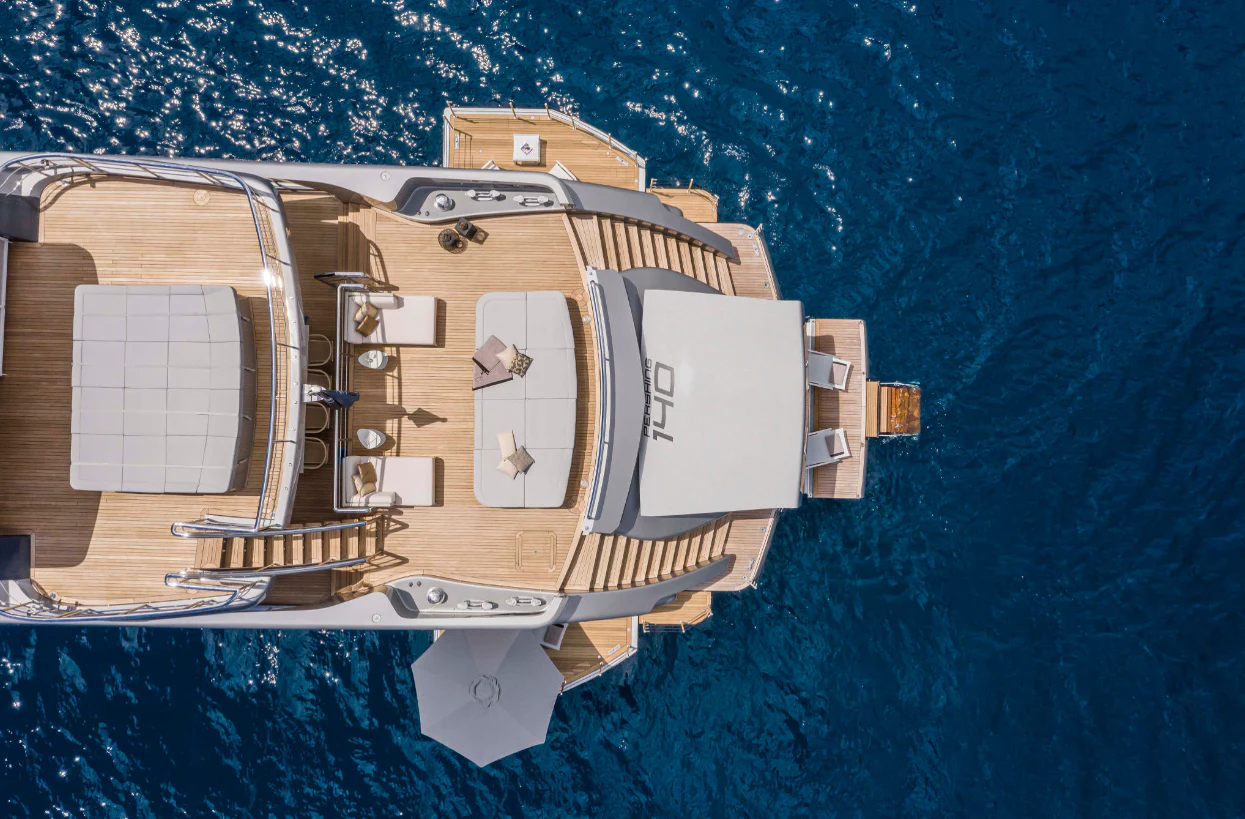 a satellite in space aboard PERSHING 140 Yacht for Sale