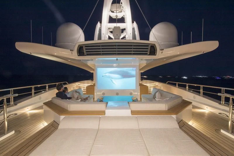a space shuttle on display aboard DYTAN Yacht for Sale