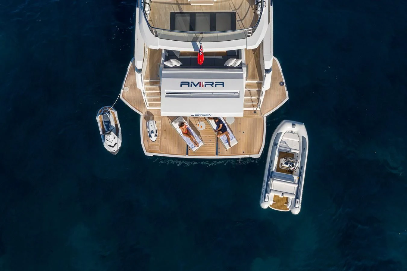 a satellite in space aboard AMIRA Yacht for Sale