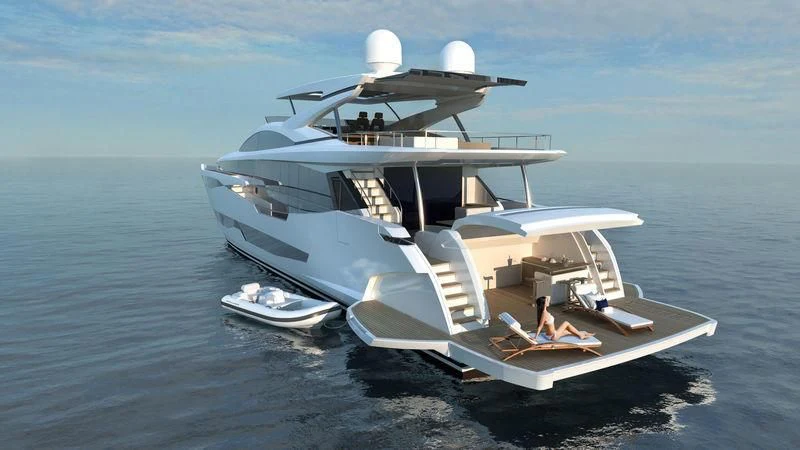 a boat on the water aboard AMIRA Yacht for Sale