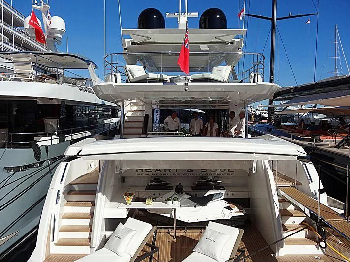 a boat with people on it aboard AMIRA Yacht for Sale