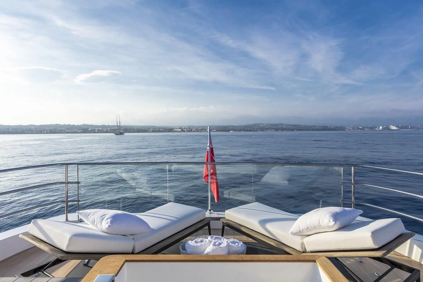 a boat on the water aboard AMIRA Yacht for Sale