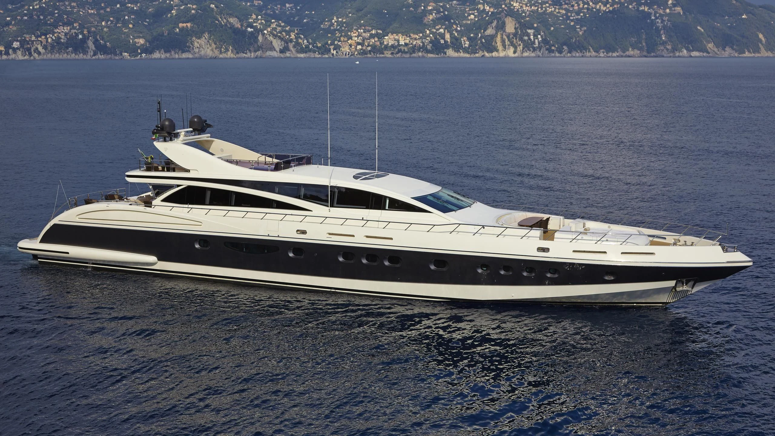 a white yacht in the water aboard ANTELOPE III Yacht for Sale