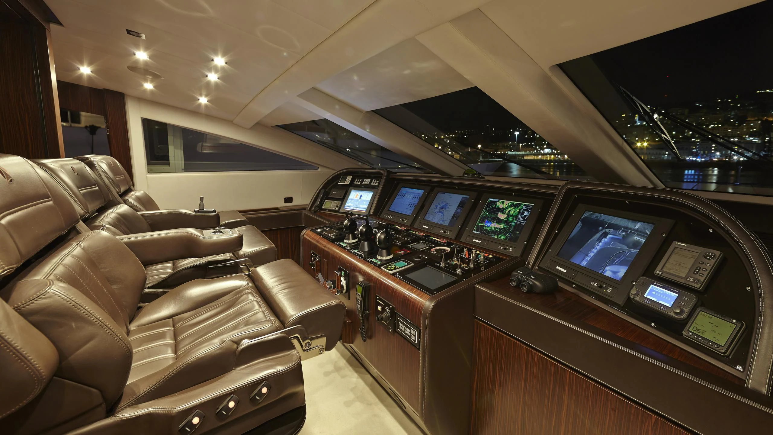 inside of a car aboard ANTELOPE III Yacht for Sale