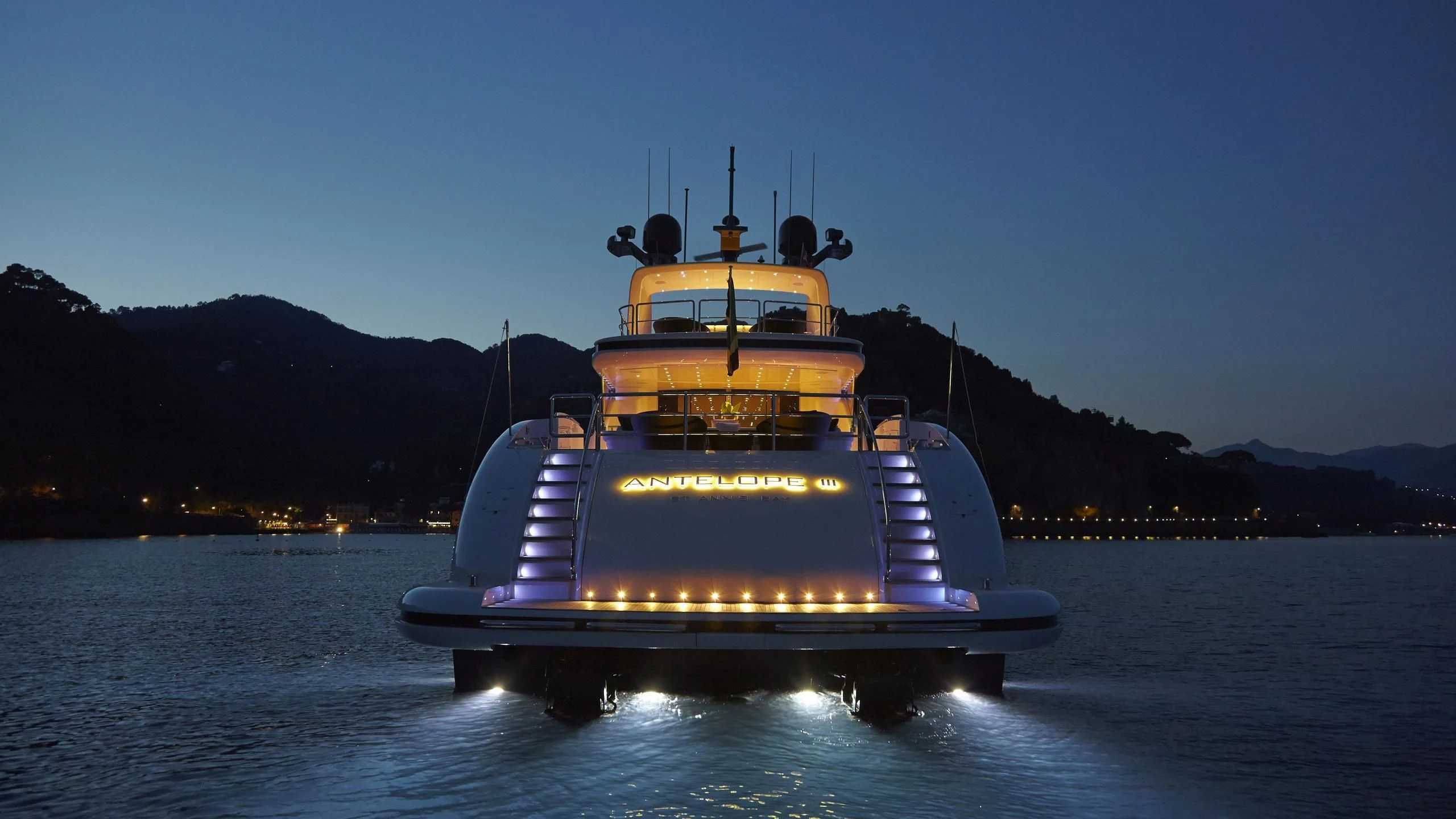 a boat on the water aboard ANTELOPE III Yacht for Sale