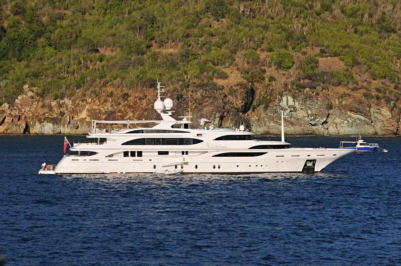 a white boat on the water aboard ANDIAMO Yacht for Sale